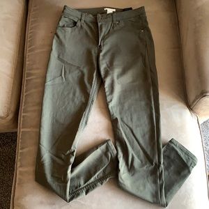 Mid rise olive green skinny Jeans from H&M